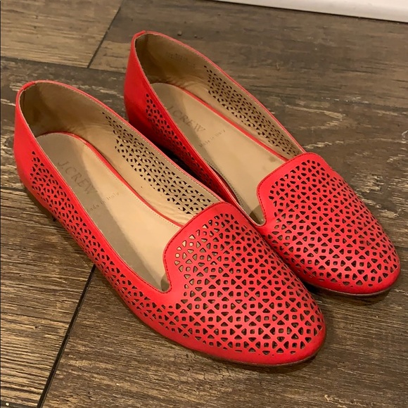 J. Crew Shoes - Jcrew Red Flats size 7.5